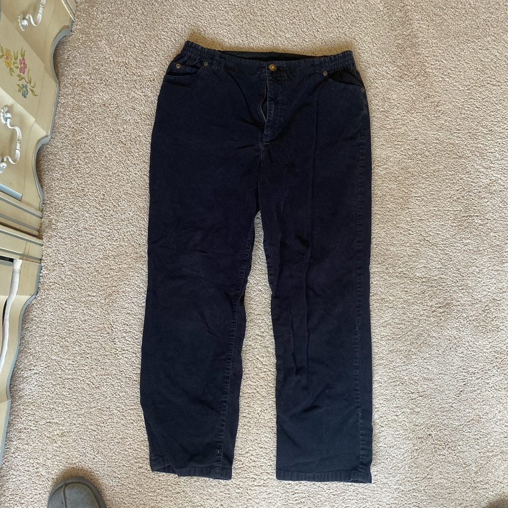 Corduroy black jeans